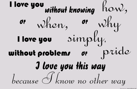 I Love You Without Knowing How