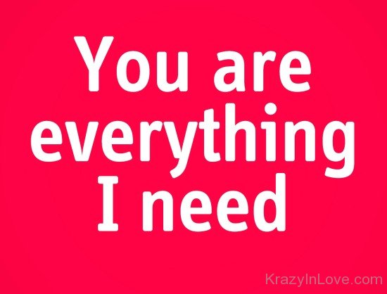 You Are Everything I Need