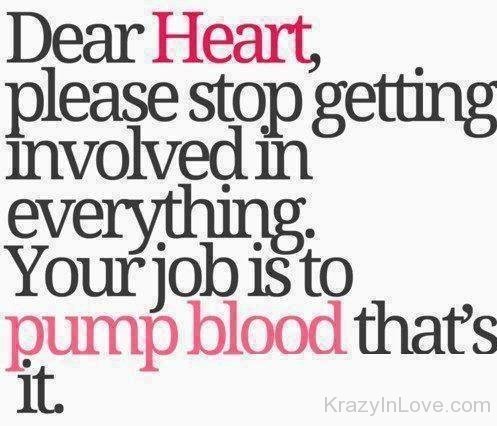 Heart's Job Is To Pump Blood