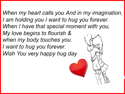 Wish You Very Happy Hug Day