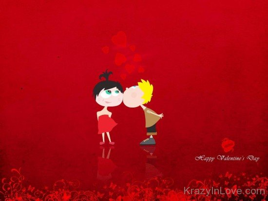 Happy Valentine's Day Cute Couple Image-vcx303