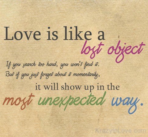 Love Is Like a Lost Object