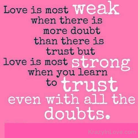 Love Is Most Weak