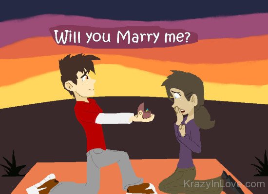 Will You Marry Me Boy Proposed Girl Image