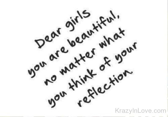 Dear Girls You Are Beautiful-vb607