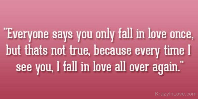 Once in you fall only love