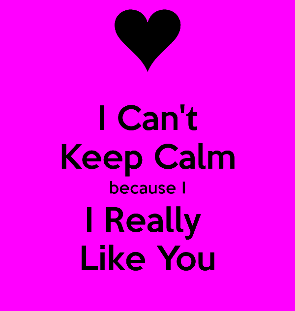 I Cant Keep Calm Because I Really Like You 