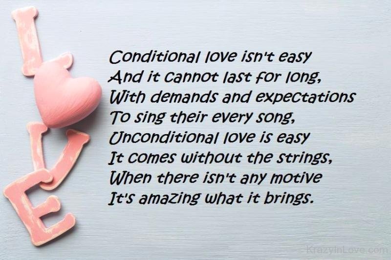 what is conditional love in a relationship