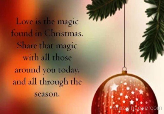 Love Is The Magic Found In Christmas-rcv618