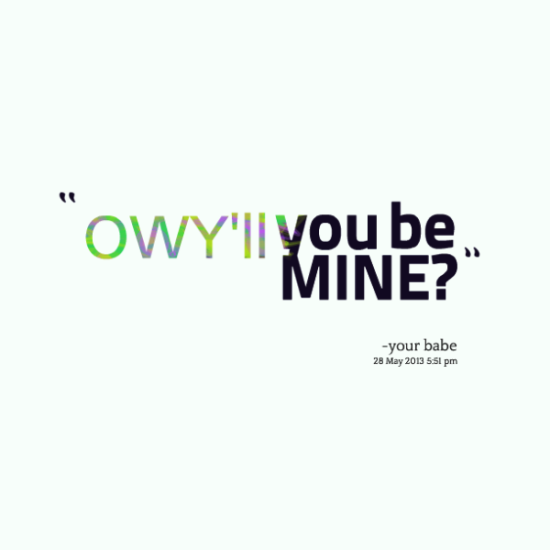 Owy'll You Be Mine-yvc242