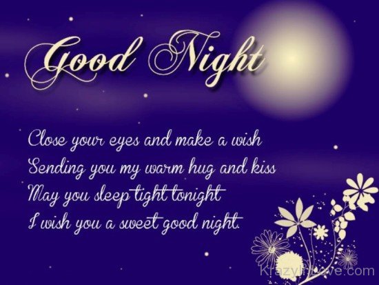 Good Night Close Your Eyes And Make A Wish-rtd305