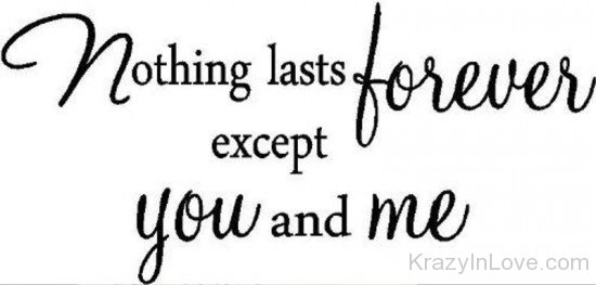 Nothing Lasts Forever Expects You And Me-pol9066