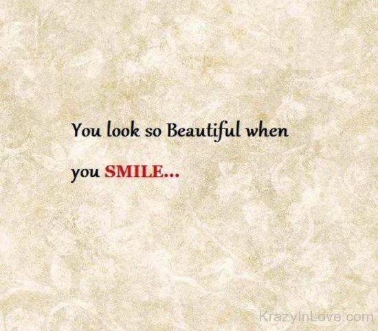 You Look So Beautiful When You Smile-ybe2099