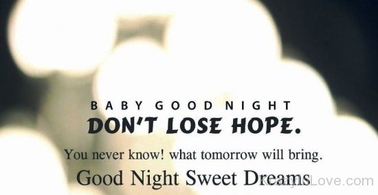 Baby Good Night Don't Lose Hope-tgb67009