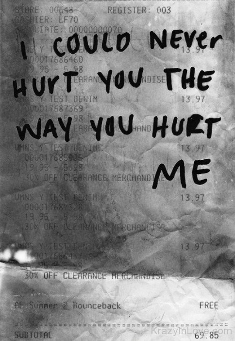 I Could Never Hurt You-PPY8046