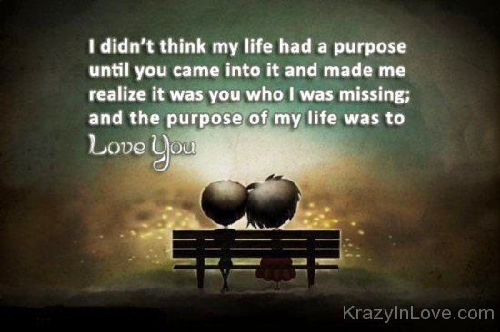 I Didn't Think My Life Had A Purpose-yhf4708