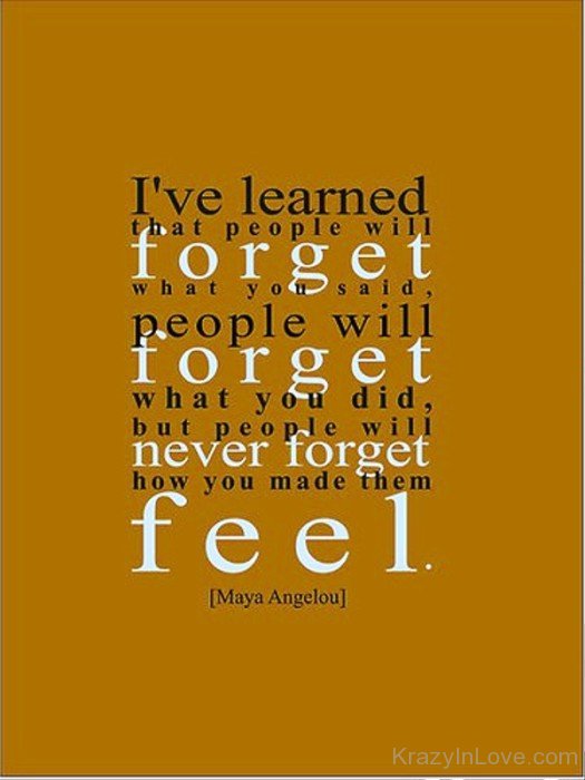 I've Learned That People Will Forget-PPY8101