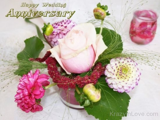 Happy Anniversary Pink Flower kl1057